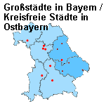 Statistik-Seiten der bayerischen Gro�st�dte / der kreisfreien St�dte Ostbayerns